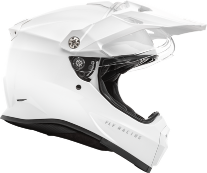 Fly Racing Trekker Solid Helmet White XS - DOT & ECE Approved Motorcycle Helmet with Sunshade and Advanced Ventilation