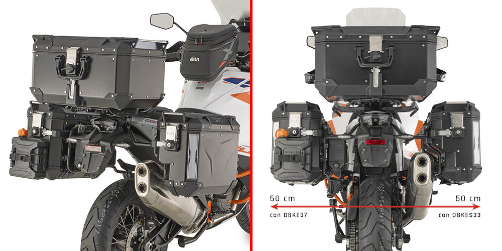 GIVI PLOS7713CAM Side Case Hardware for KTM - Aluminum Construction with Thermal Flask