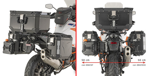GIVI PLOS7713CAM Side Case Hardware for KTM - Aluminum Construction with Thermal Flask