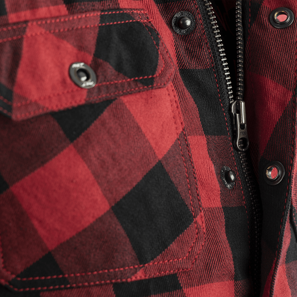 RST Lumberjack CE Red Check Textile Shirt with Kevlar Protection