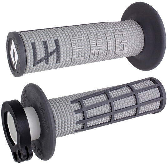 ODI Emig 2.0 V2 Lock-On Grip Grey/Graphite - Enhanced MX and Off-Road Performance