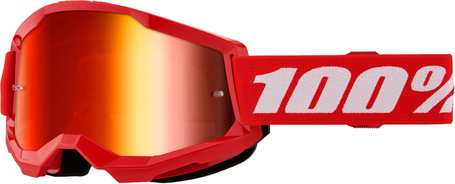 100-Percent Strata 2 Goggle with Red Mirror Lens – Performance Cycling and MTB Eyewear