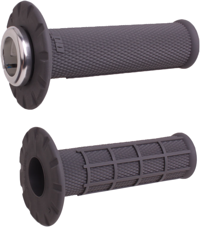 ODI Micro X Lock-On Grips Half Waffle Graphite/Silver for Micro-Handlebars - Part H36MXH