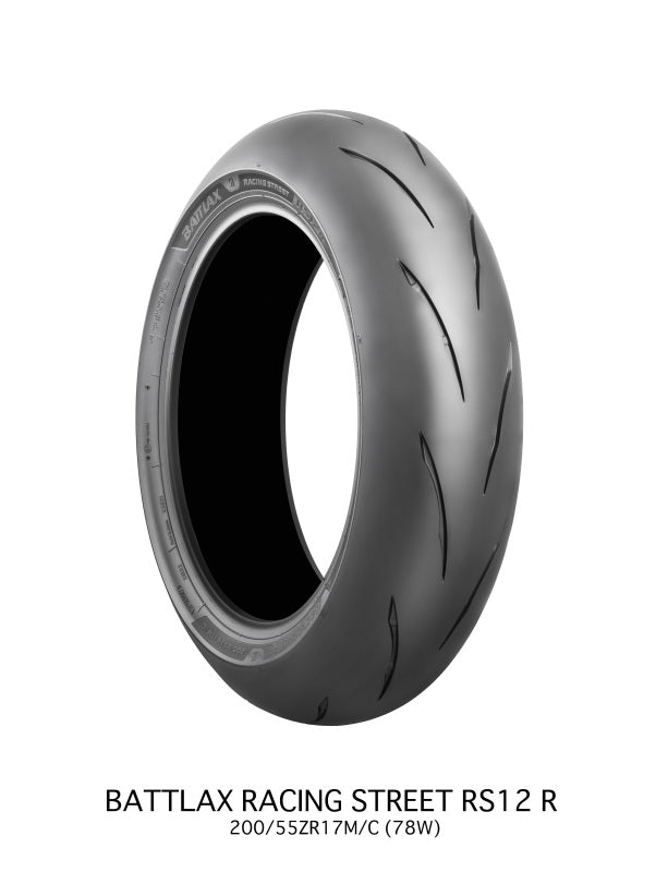 Bridgestone Battlax Racing Street RS12 Rear Tire - 190/55ZR17 W Tubeless Sport Performance