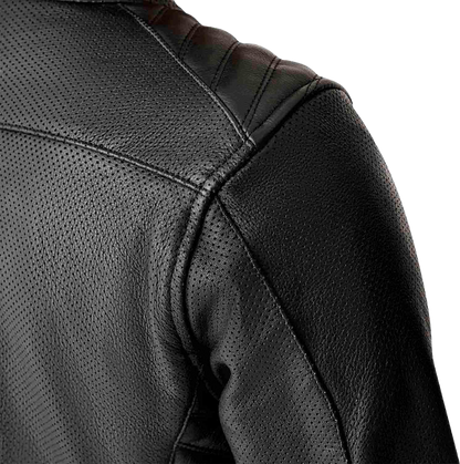 RST Women's Roadster Air D3o Leather Motorcycle Jacket - Black, Size Small
