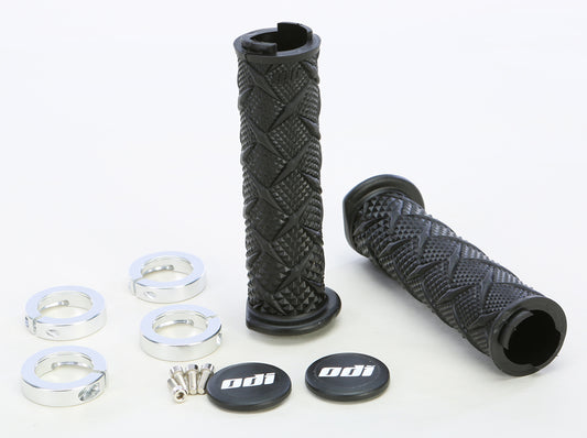 ODI ATV X Treme Lockon Grip Black/Silver - Part J30XTB-S