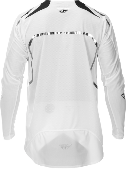 Fly Racing Evolution DST Le Flash Jersey White/Silver Small - Advanced Ventilation Cycling Jersey