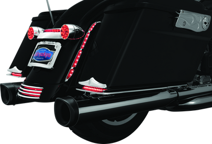 Kuryakyn Rear Fender Accents for Harley Davidson FLHX and FLTRX Models in Chrome