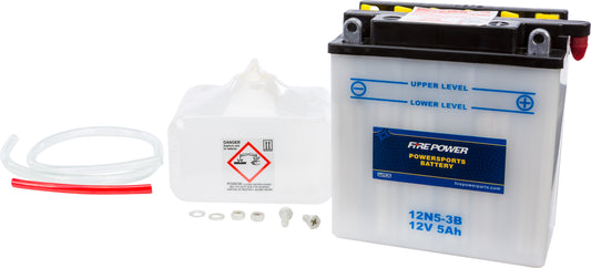 Fire Power 12N5-3B 12V Motorcycle Battery with Acid Pack for Suzuki Ts400 and GT250 Models