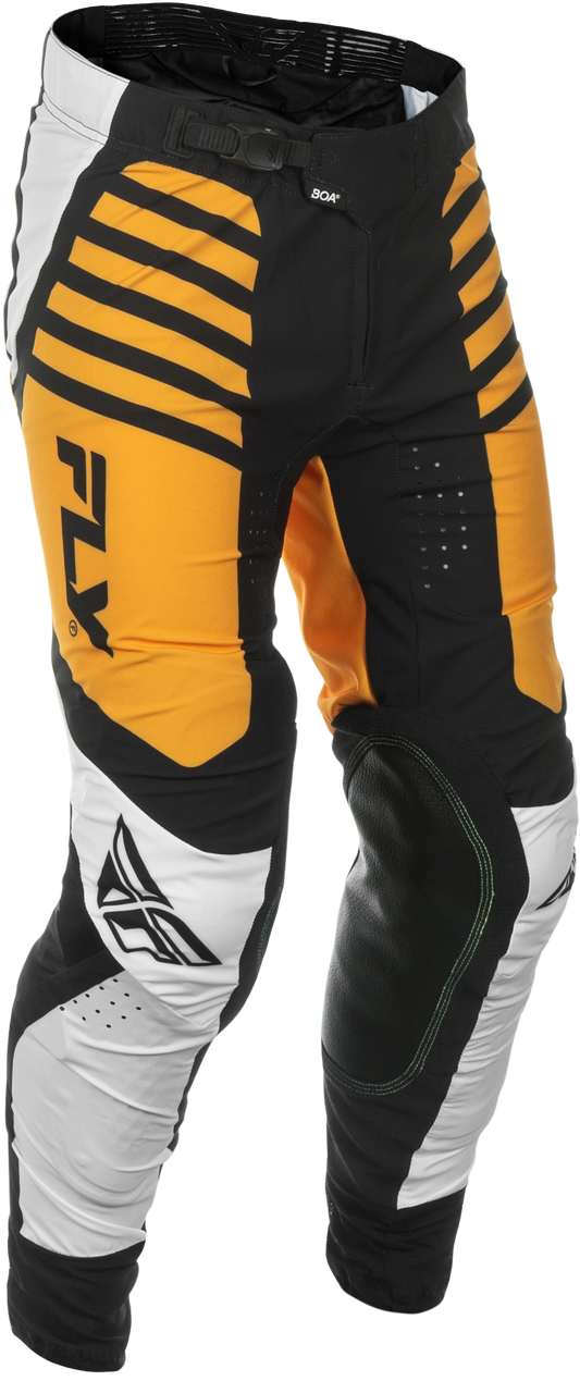Fly Racing Lite Pants White/Black/Mustard Size 30 – Lightweight Motorcycle Riding Pants with Advanced Comfort and Protection