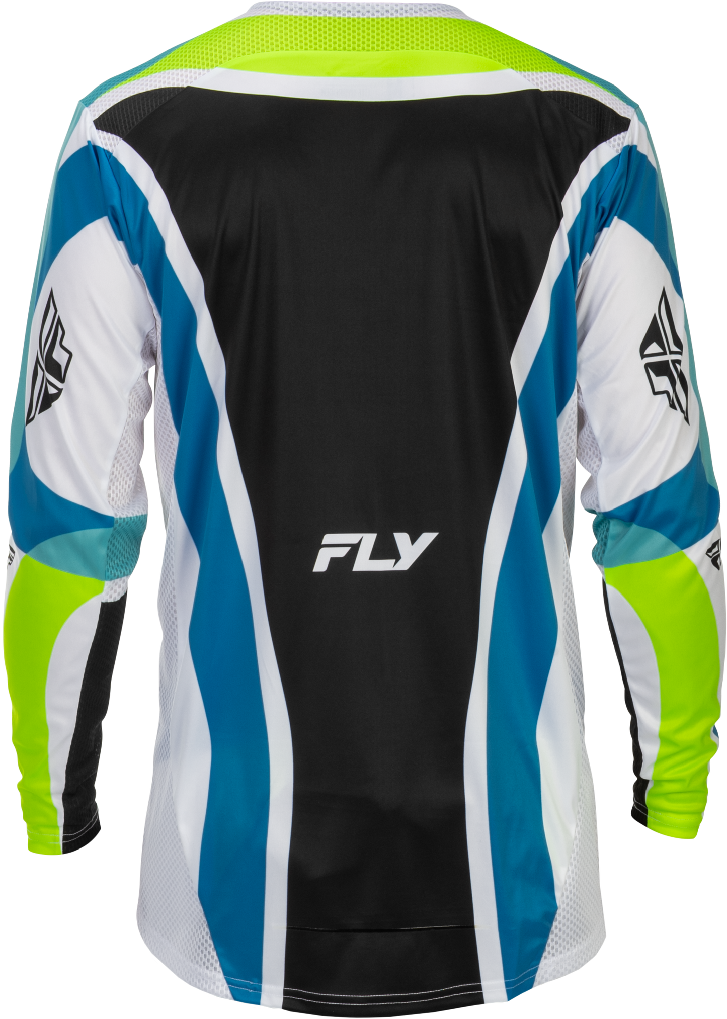 Fly Racing Lite Le Current Jersey White, Lime & Blue - Men's Motorcycle Riding Jersey