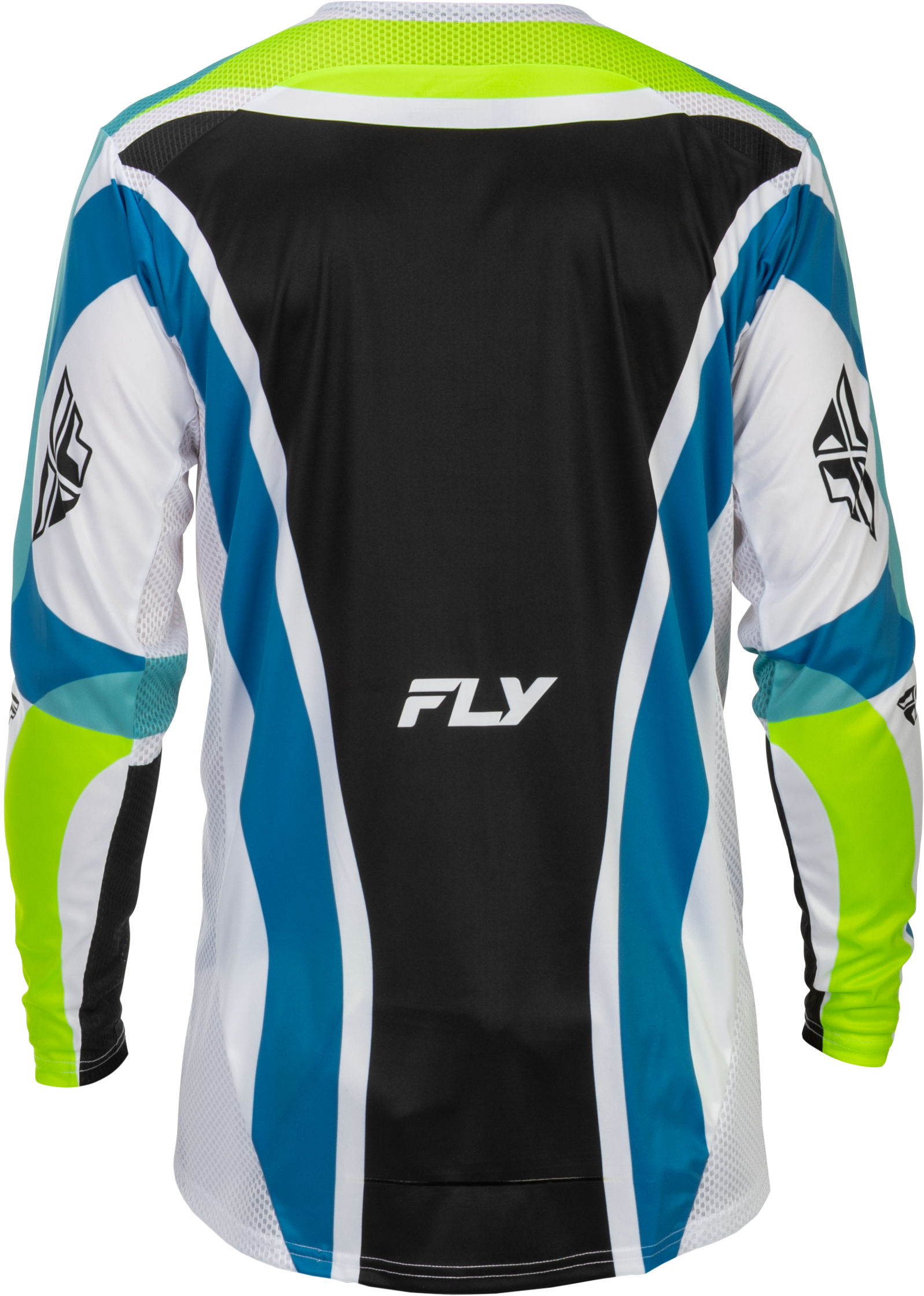 Fly Racing Lite Le Current Jersey White, Lime & Blue - Men's Motorcycle Riding Jersey
