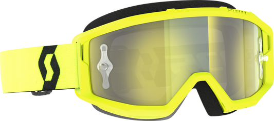 SCOTT Primal Goggle Yellow/Black with Chrome Works Lens – Medium Fit Performance Eyewear
