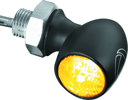Kuryakyn Kellermann Atto Clear Lens Amber LED Lights in Satin Black