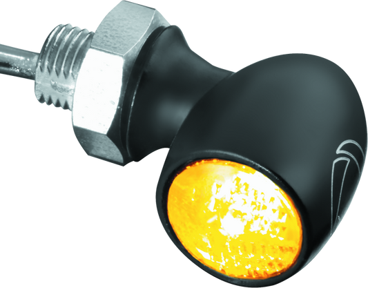 Kuryakyn Kellermann Atto Clear Lens Amber LED Lights in Satin Black