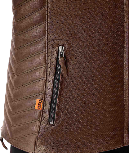 RST Women's Roadster Air D3o Leather Jacket - Brown, Size XS