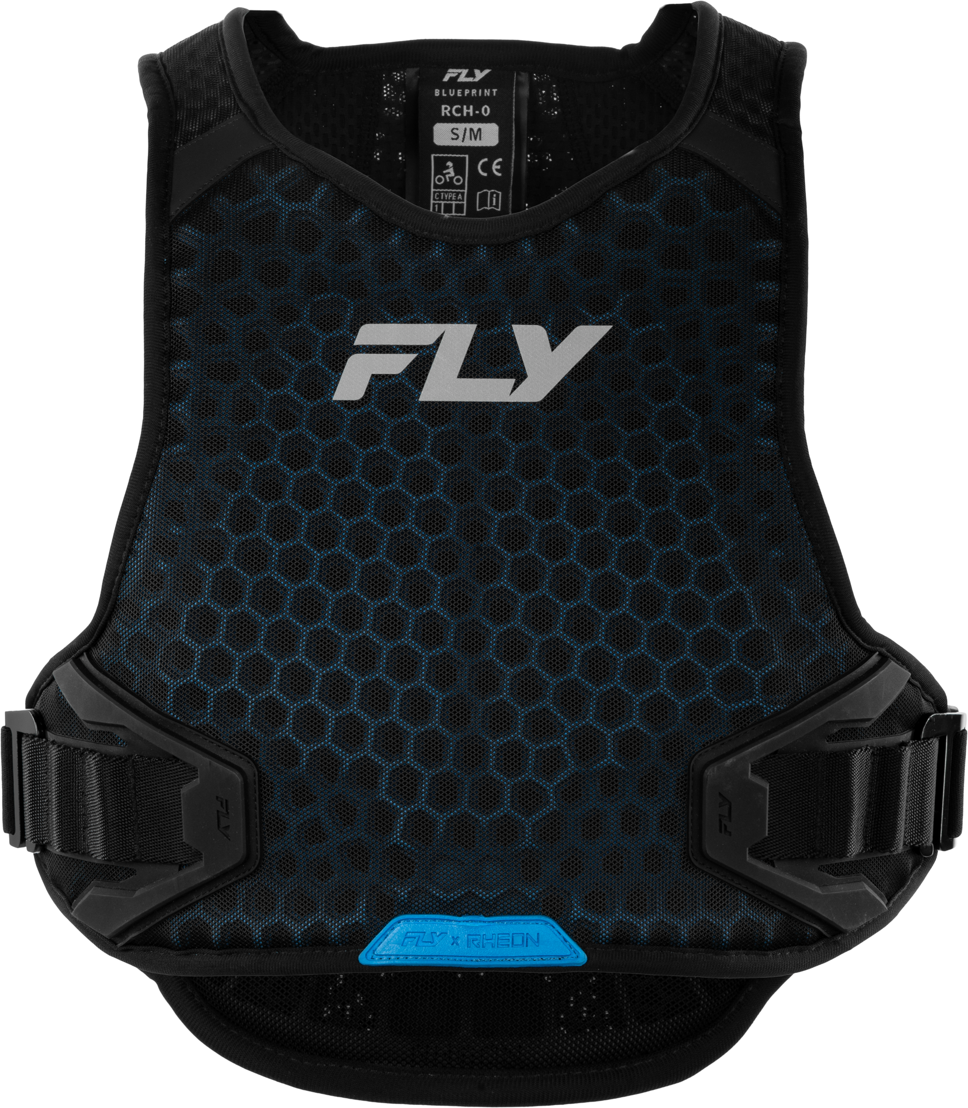 Fly Racing Blueprint RCH 0 Roost Guard Black Sm/Md - CE Level 1 Chest and Back Protector for Youth and Adults