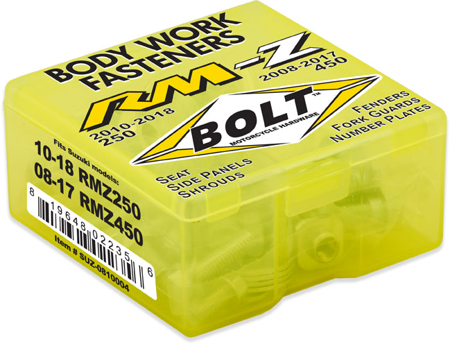 Bolt Full Plastic Fastener Kit for Suzuki RM-Z Models - OEM Quality Restoration