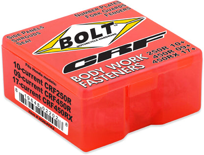 Bolt Full Plastic Fastener Kit for Honda CRF450R and CRF450RX - Part Number PFK2