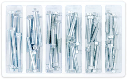 BOLT M6 8mm Hex Flange Bolt Assortment Kit (60 Pieces) - Model SV-M6HEXF-20