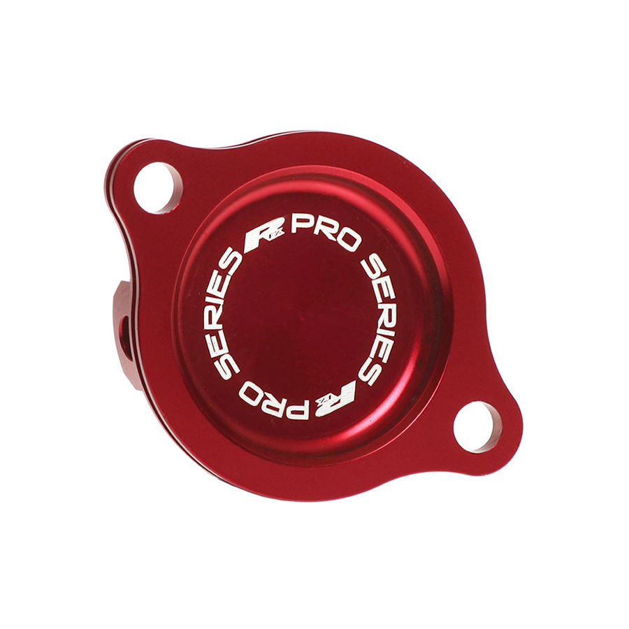RFX FXFC 10100 99RD Oil Filter Cover for Honda - Red Anodized Aluminum