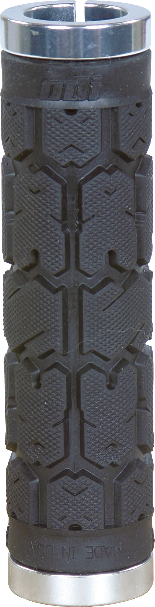 ODI Rogue No Flange Lock-On Grips Black/Silver 130mm – Enhanced Traction and Comfort