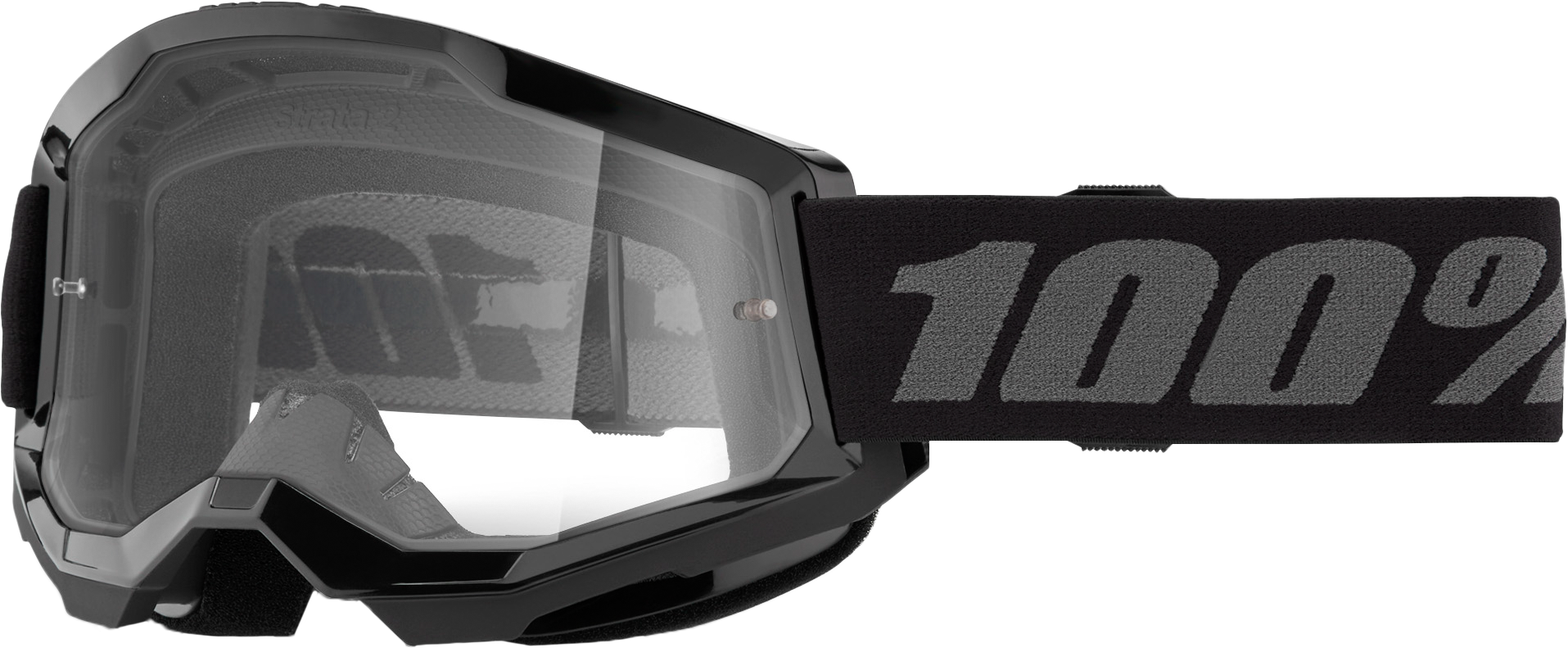 100-Percent Strata 2 Junior Goggle with Clear Lens – Comfortable Fit for Young Riders