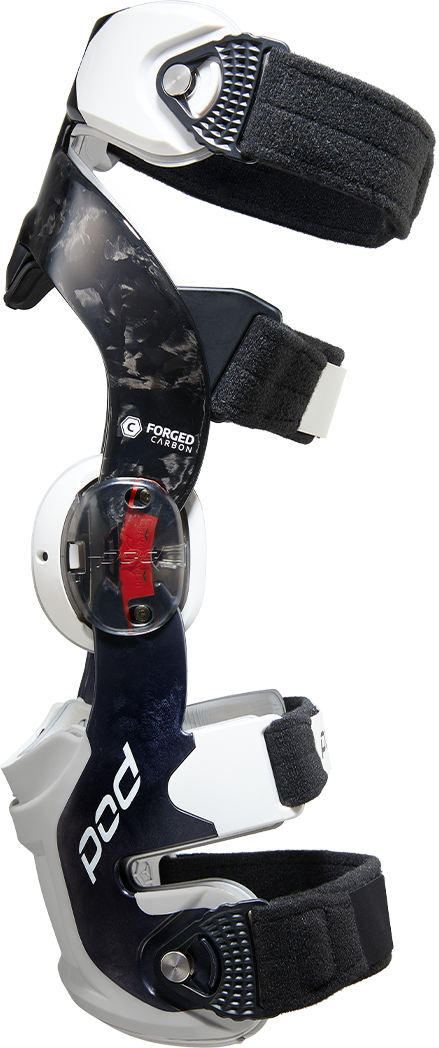POD K8 3.0 Knee Brace Carbon Left Small – Lightweight, Adaptive Support with Impact Protection