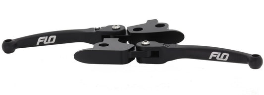 FLO Motorsports Mx Style Lever Set Black for Harley Davidson FLHR and FLHTC Models (2008-2013)