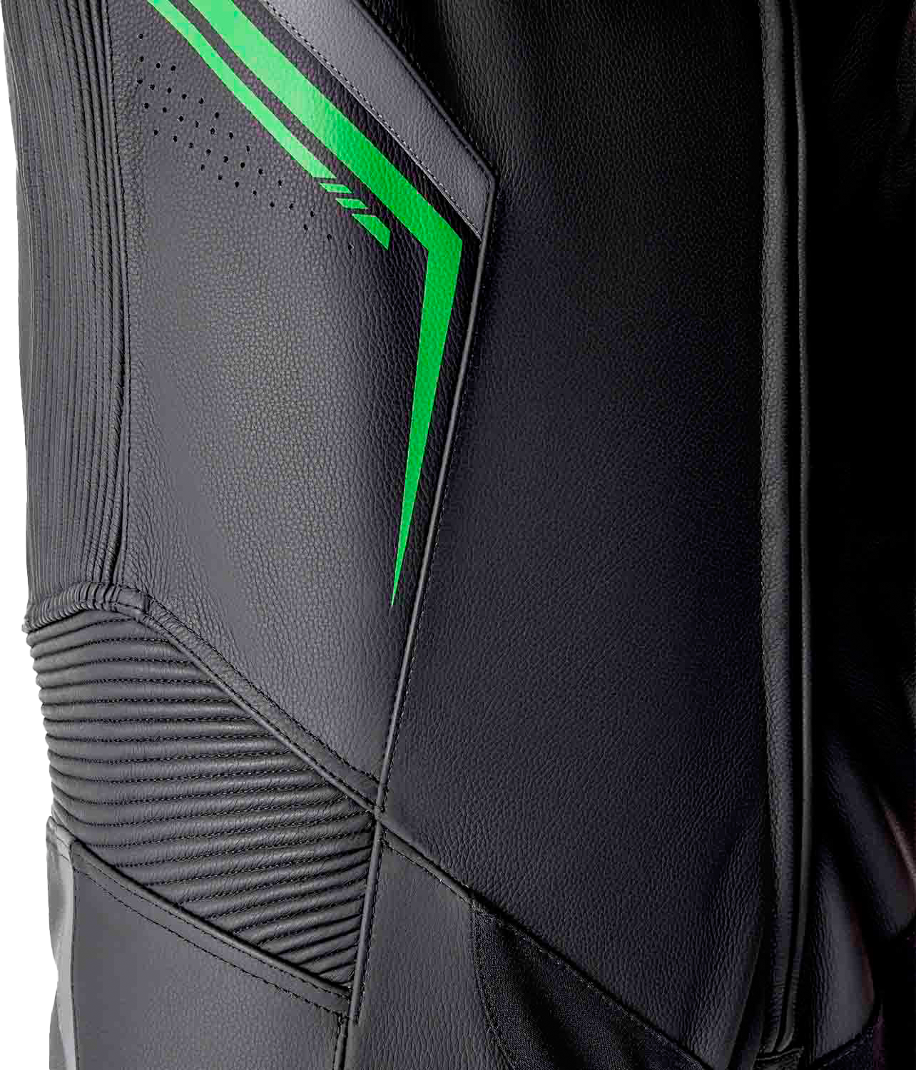 RST S1 D3o Suit Black, Gray, and Fluorescent Green Leather - Part #103604F.GRN-40