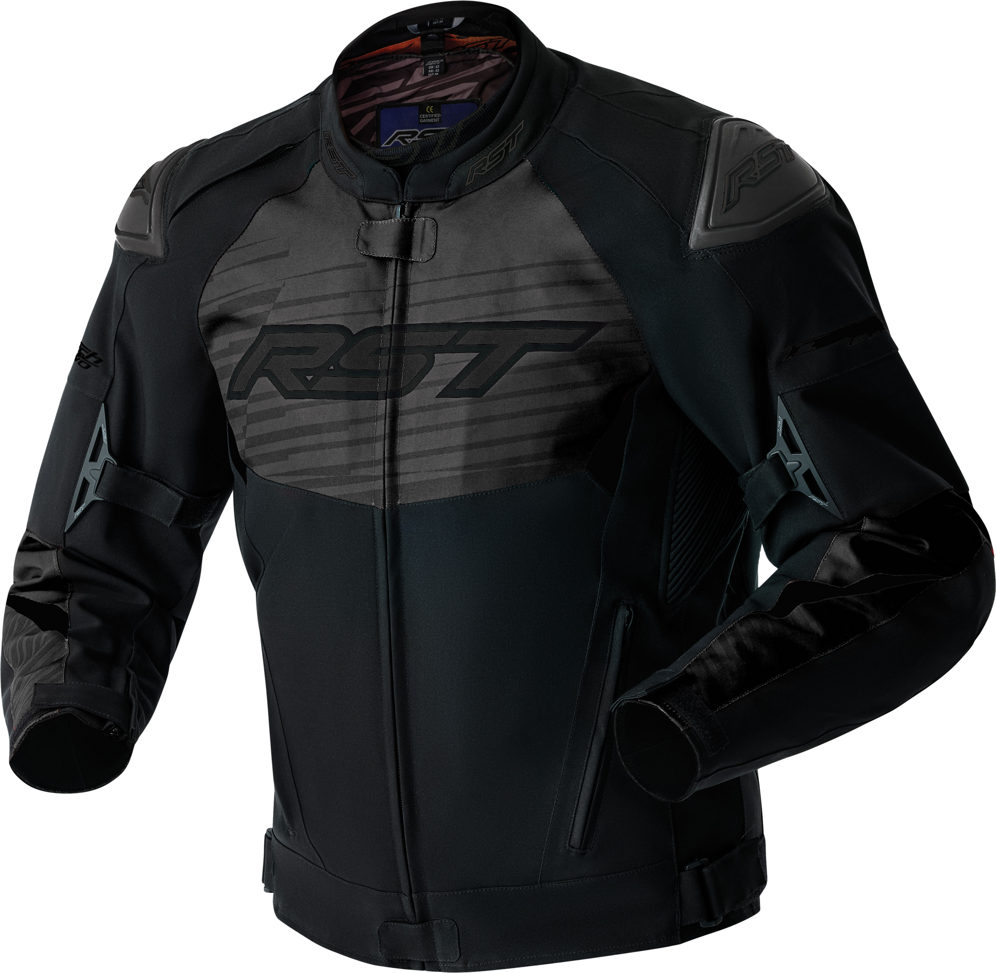 RST Tractech Evo D3o Black Textile Motorcycle Jacket - Large