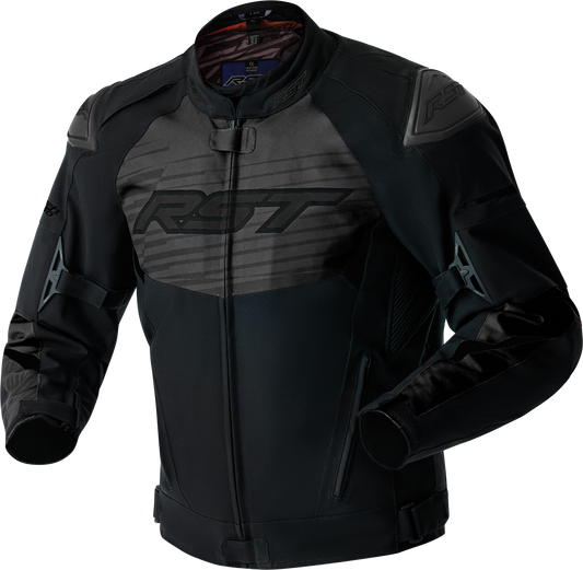 RST Tractech Evo D3o Black Textile Motorcycle Jacket (Part Number 103640BLK-38, Size XS)
