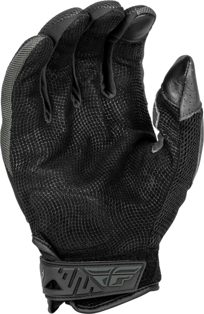 Fly Racing Coolpro Force Gloves Black/Grey Medium - Durable Goat Skin Leather with Impact Protection