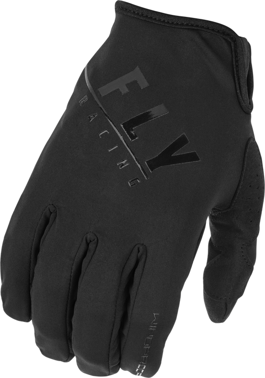 Fly Racing Youth Windproof Gloves Black Size 6