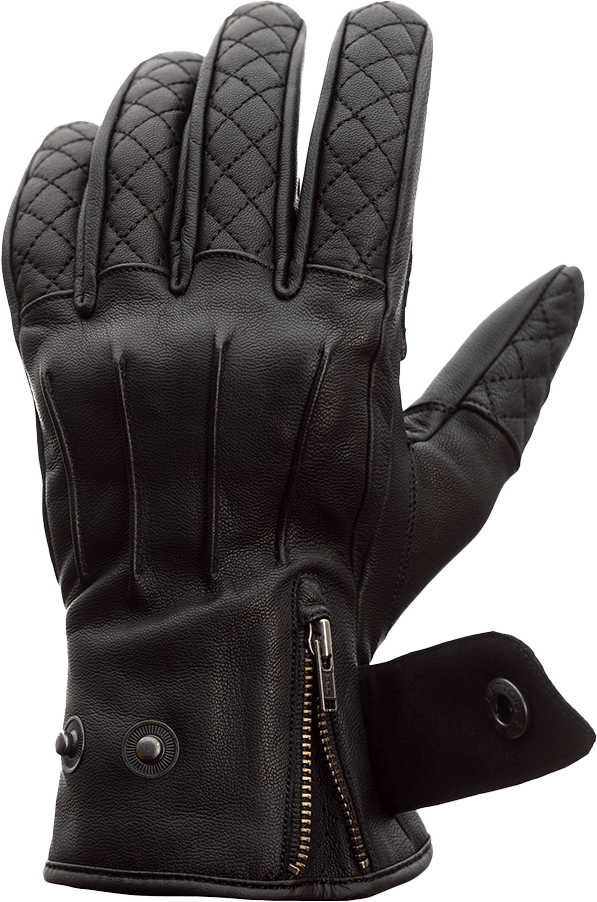 RST Matlock CE Certified Level 1 KP Black Leather Motorcycle Gloves - Size 2XL