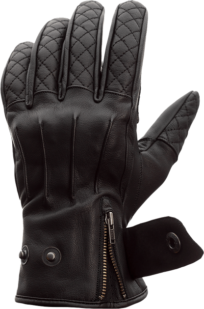RST Matlock CE Certified Level 1 KP Black Leather Motorcycle Gloves - Size 2XL