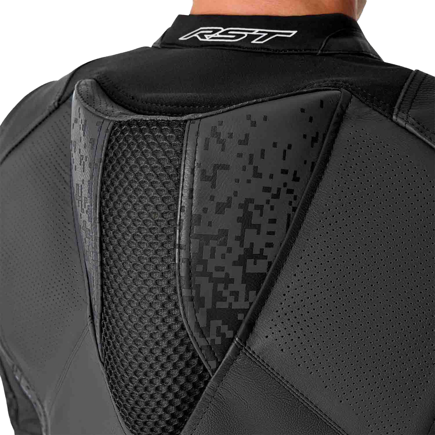 RST Supersport K D3O Leather Motorcycle Jacket - Black, Large
