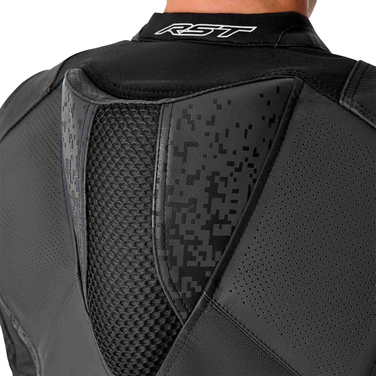 RST Supersport K D3O Leather Motorcycle Jacket - Black, Large