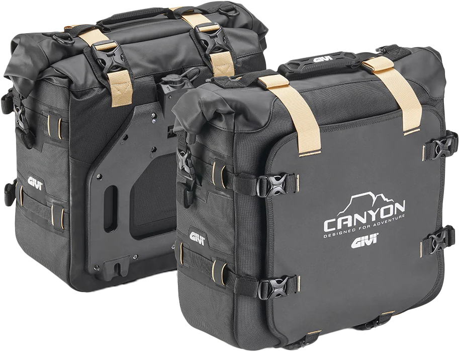 GIVI Canyon Advanced Saddlebags 25L for Enduro & Off-Road Motorcycles - Black (Part GRT720B)