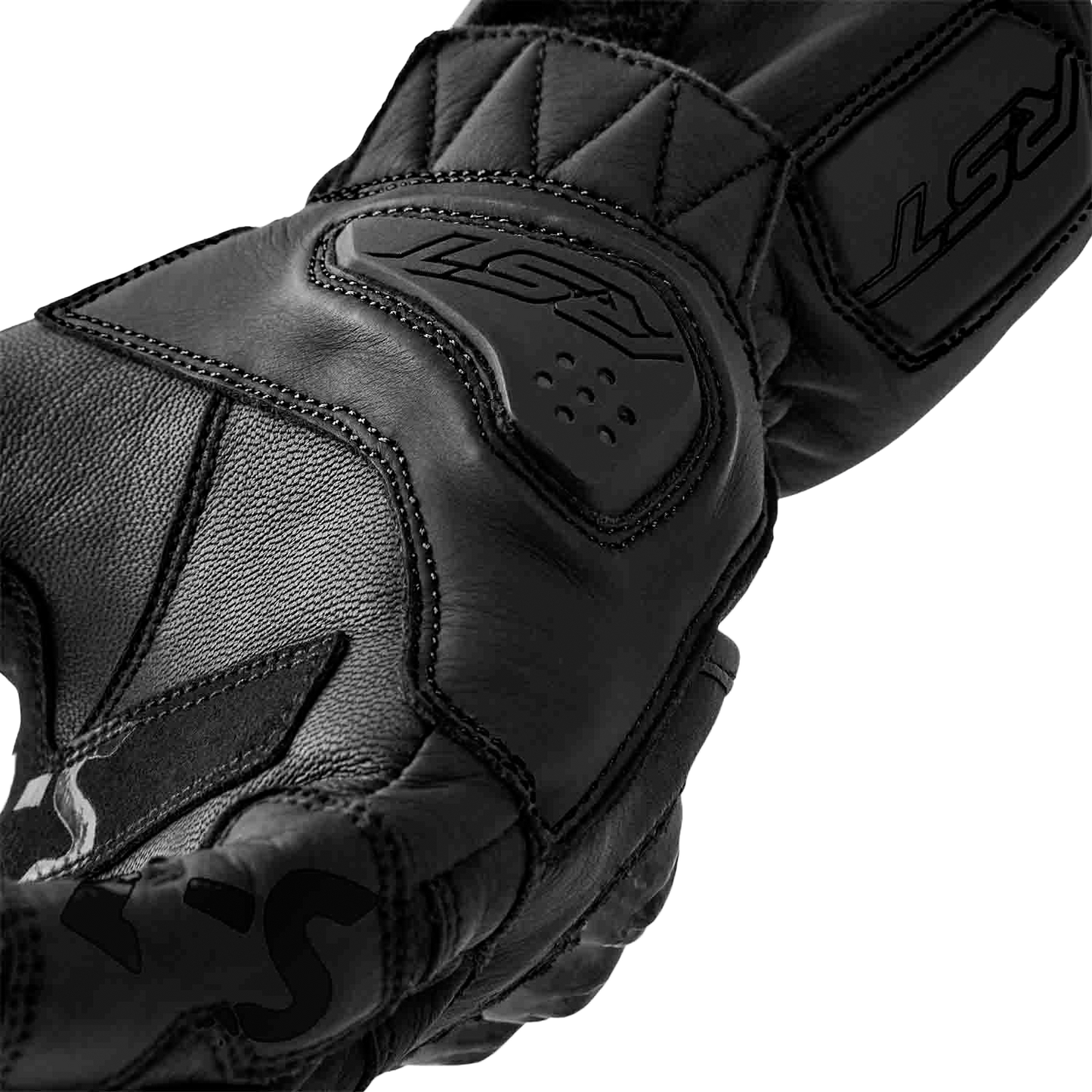 RST Women's S1 Black Leather Gloves - Size Small