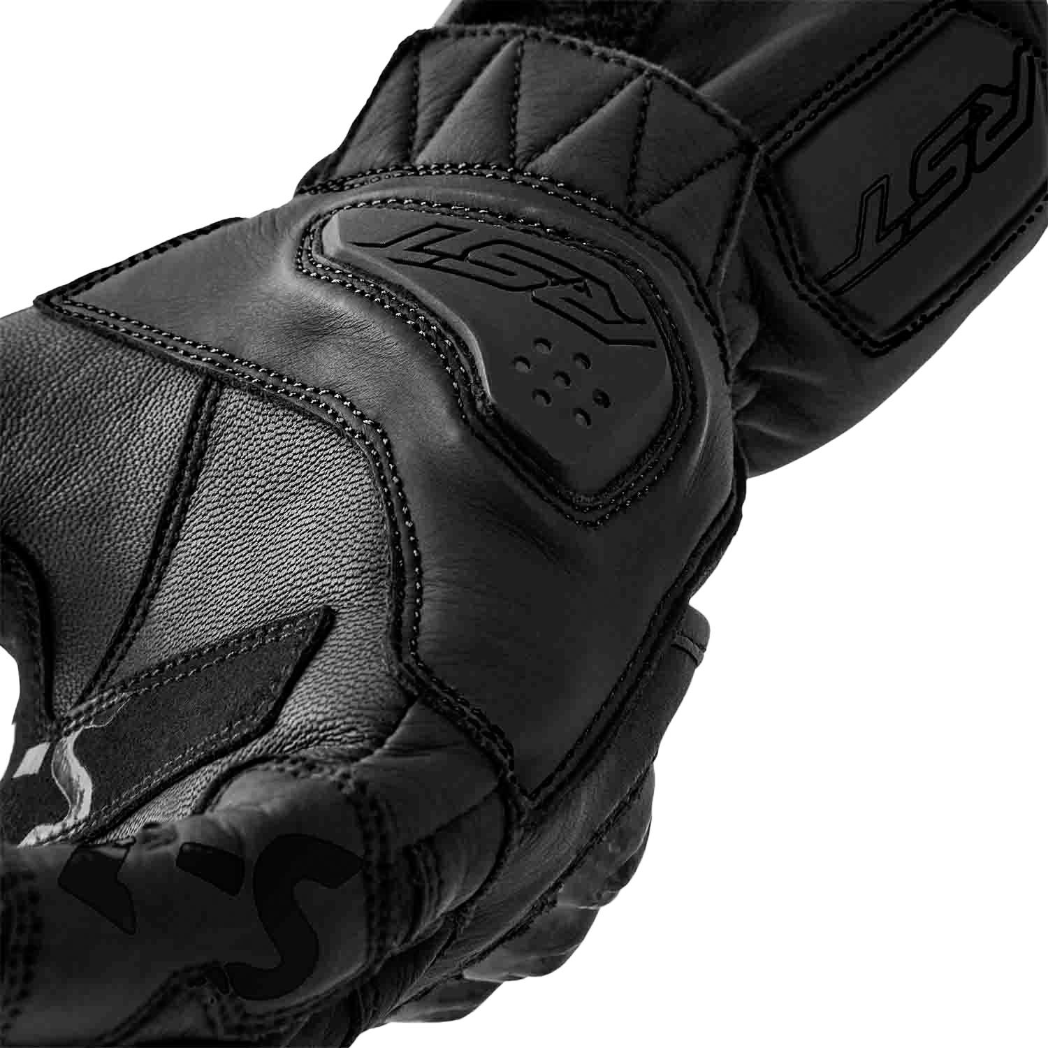RST Women's S1 Black Leather Gloves - Size Small