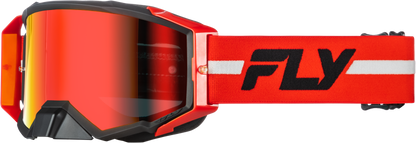 Fly Racing Zone Pro Goggle Red/Black/Grey with Red Mirror and Smoke Lens