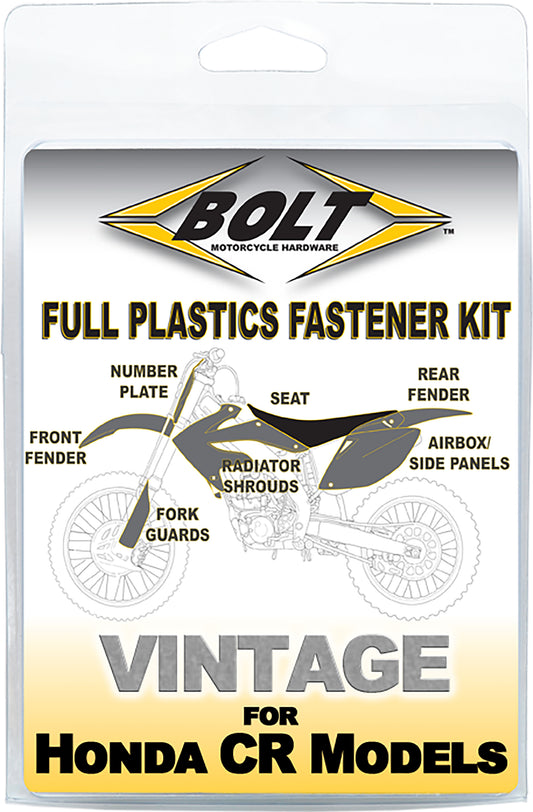 Bolt Full Plastic Fastener Kit for Honda CR125R and CR250R (1997-1999)