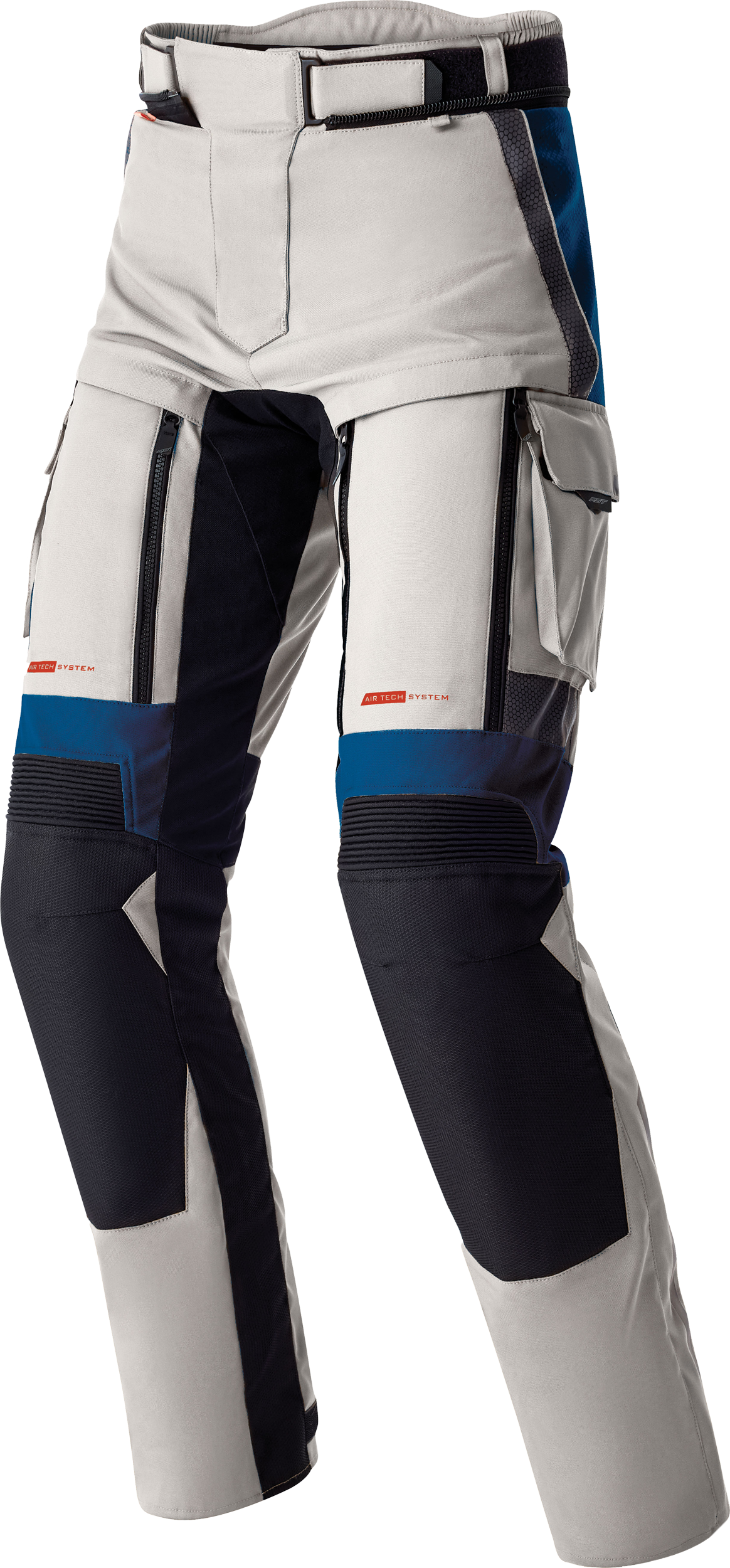 RST Ps Adventure D3O Pants Silver/Blue Textile XL – Versatile Motorcycle Riding Trousers with CE AA Certification