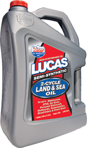 LUCAS Part 10557 Semi Syn Land/Sea Oil 2-Stroke, 1 Gallon - Compatible with Cobra CX50 and Honda CR500AF