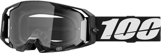 100-Percent Armatic Goggle Black Clear Lens - MX Racing Performance and Quick-Release Technology