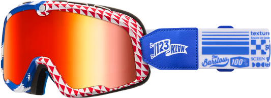 100-Percent Barstow Goggle Artist Series 123 Klan Mirror Red Lens
