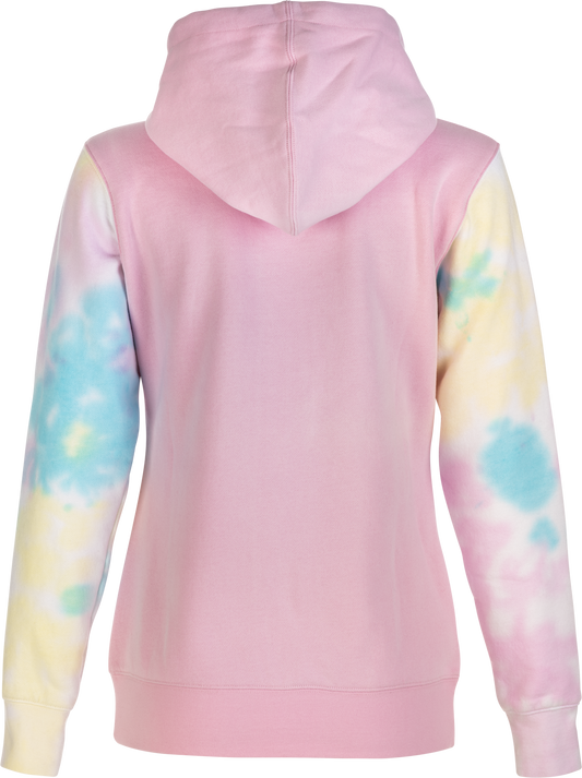 FLY RACING WOMEN'S FLY TIE-DYE ZIP UP HOODIE PINK/YELLOW/BLUE XL'XL