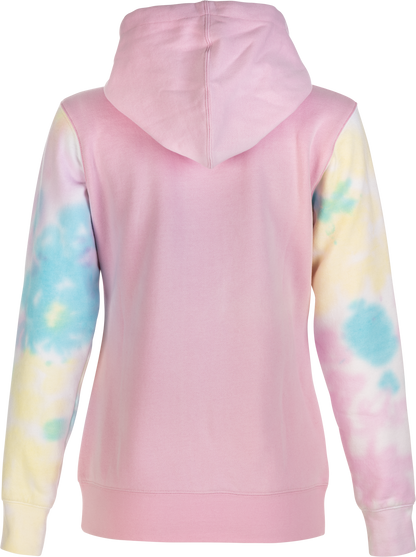 FLY RACING WOMEN'S FLY TIE-DYE ZIP UP HOODIE PINK/YELLOW/BLUE SM'SM