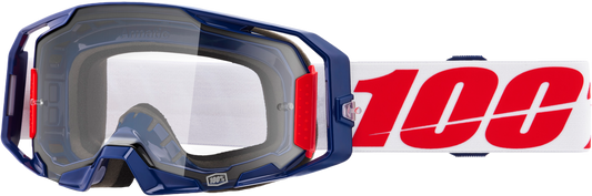 100-Percent Armatic Goggle Mach Z Clear Lens – High-Impact MX Goggles with Quick-Release System